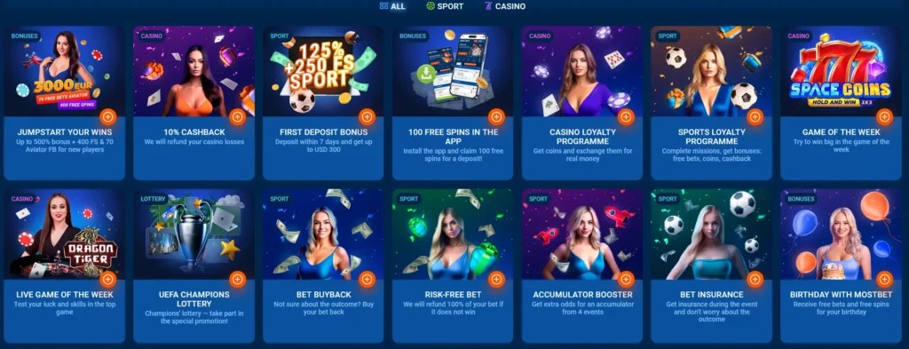 Mostbet Bonuses