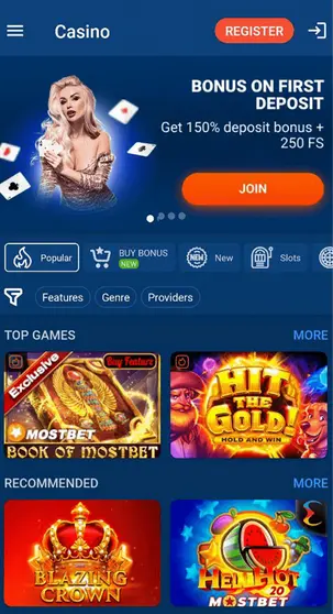Mostbet interface app